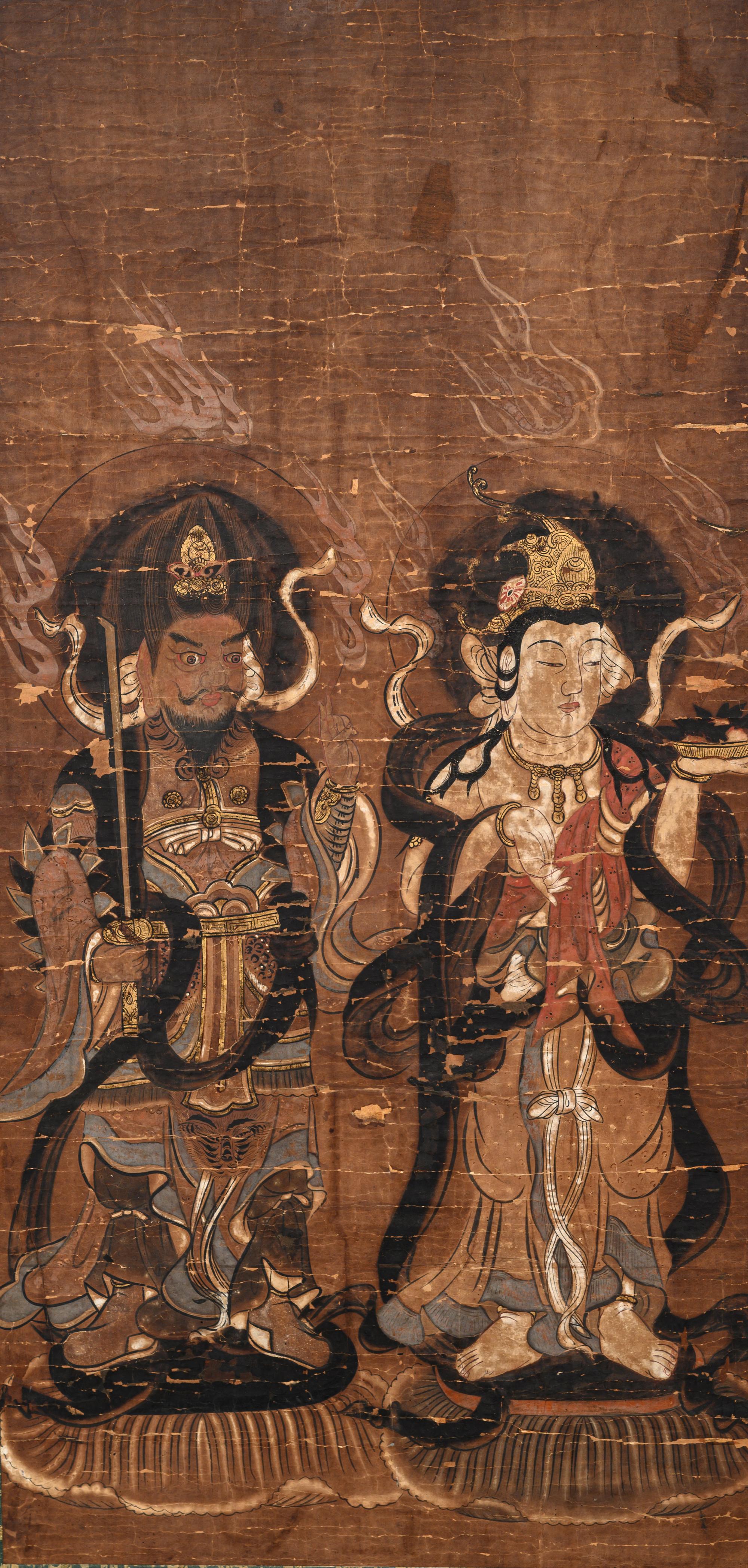A Set of Six Japanese 'Buddhist' Paintings