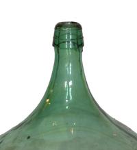 Three Green Glass Wine Bottles 9" W x 9" D x 15.5" H — Argentina, Early 20th Century