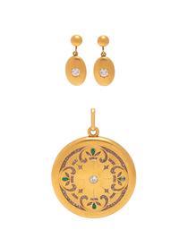 ANTIQUE, COLLECTION OF GOLD-FILLED AND DIAMOND JEWELRY