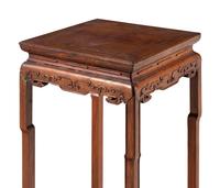 A Pair of Chinese Hardwood Square Stands, Fangji