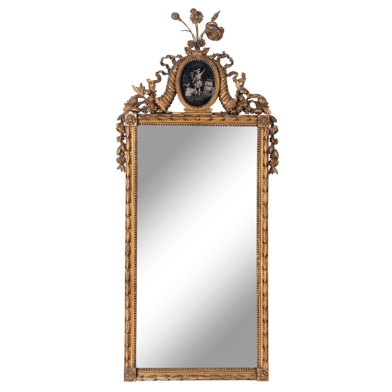 An Italian Neoclassical Giltwood Mirror