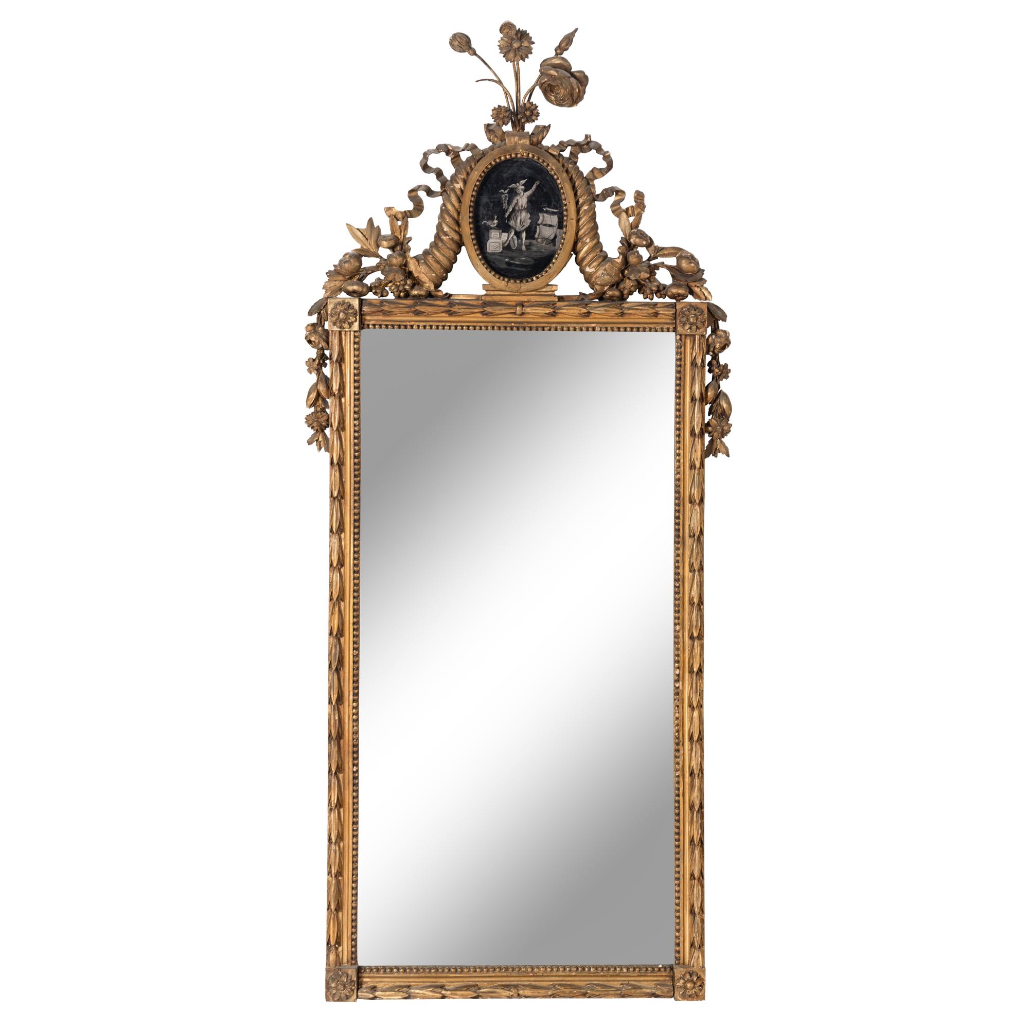 An Italian Neoclassical Giltwood Mirror