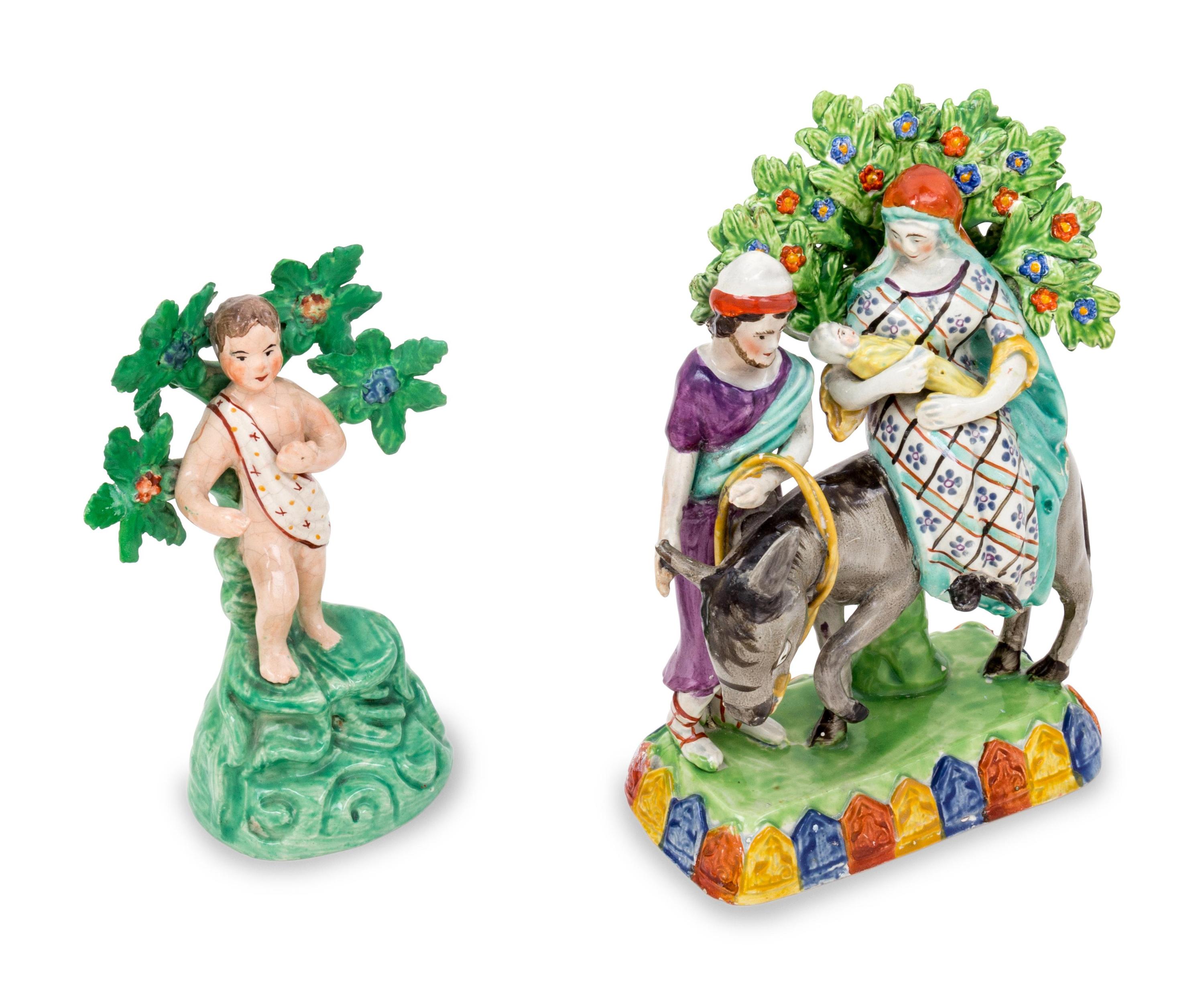 Two Staffordshire Bocage Figures — 19TH CENTURY