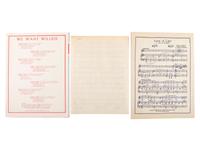 [WILLKIE, Wendell (1892-1944)]. A group of broadsides, sheet music, and campaign ephemera, comprising: