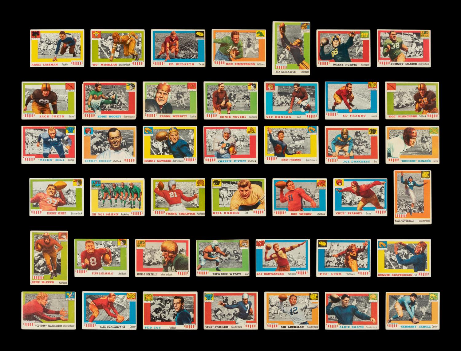 A Complete Set of 1955 Topps All-American Football Cards (100/100)