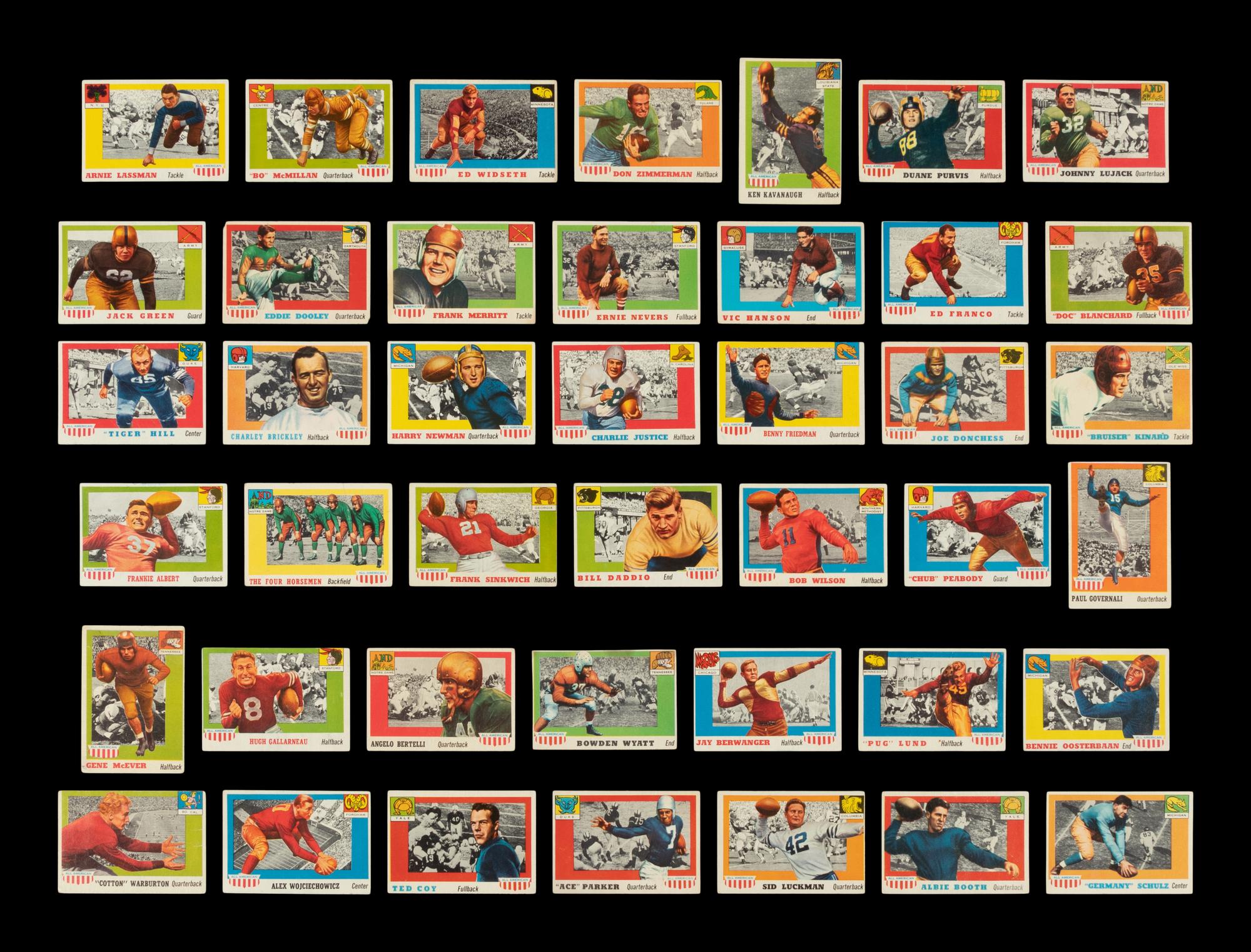 A Complete Set of 1955 Topps All-American Football Cards (100/100)