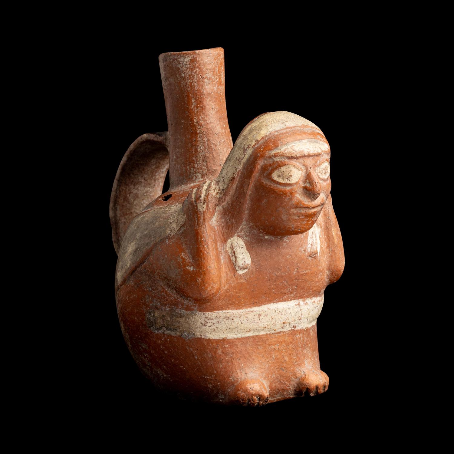 A Moche Stirrup Vessel in the Form of a Woman