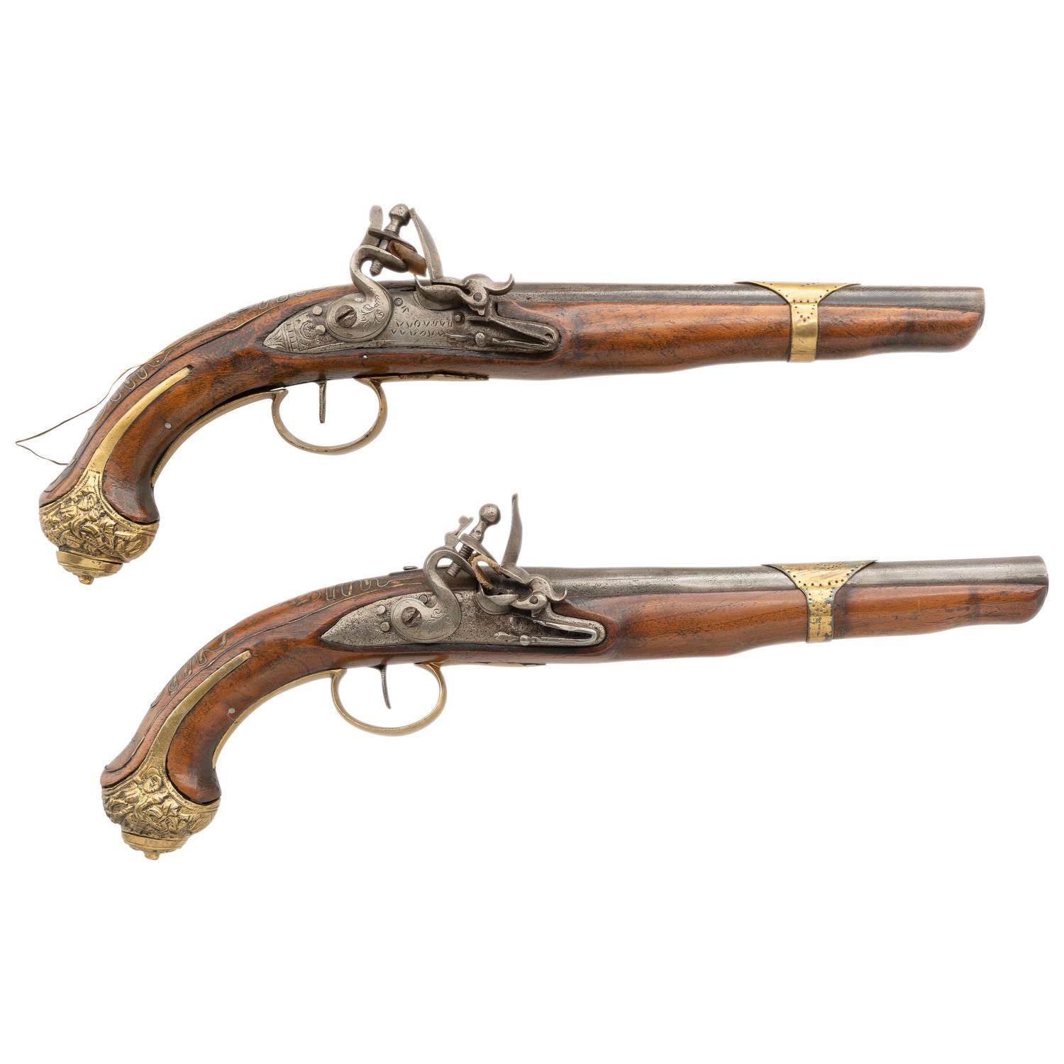 Pair of Decorative Ottoman Flintlock Pistols