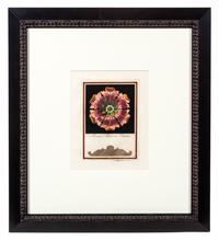 A Group of Four Engravings with Hand Coloring Each 8 7/8 x 6 3/4 inches (visible).