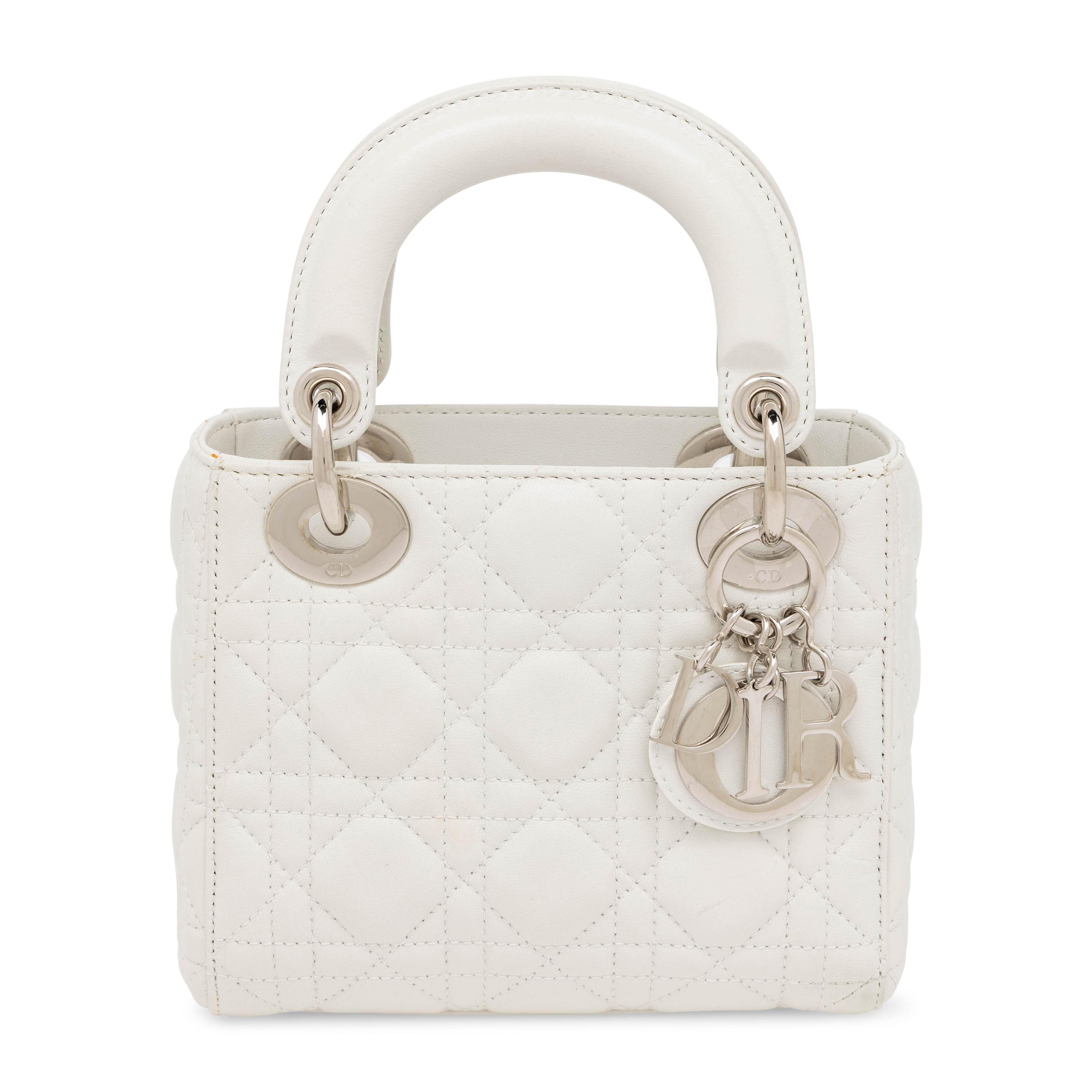 Christian Dior, Mini Lady Dior in White Leather
