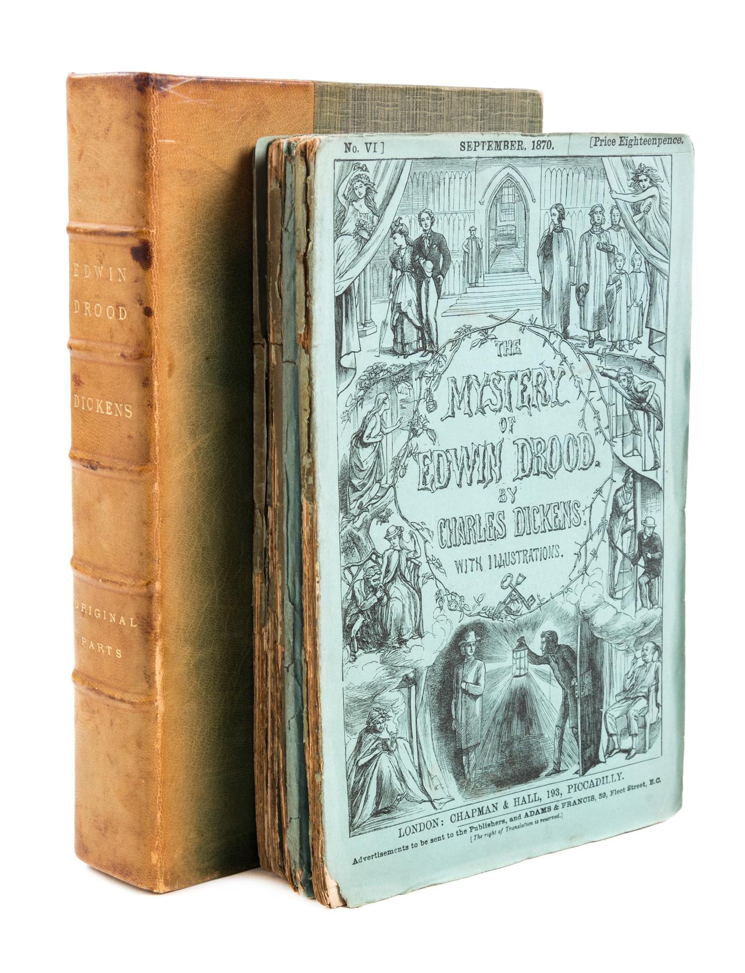 DICKENS, CHARLES. The Mystery of Edwin Drood. London, 1870. 5 (of 6) original parts.
