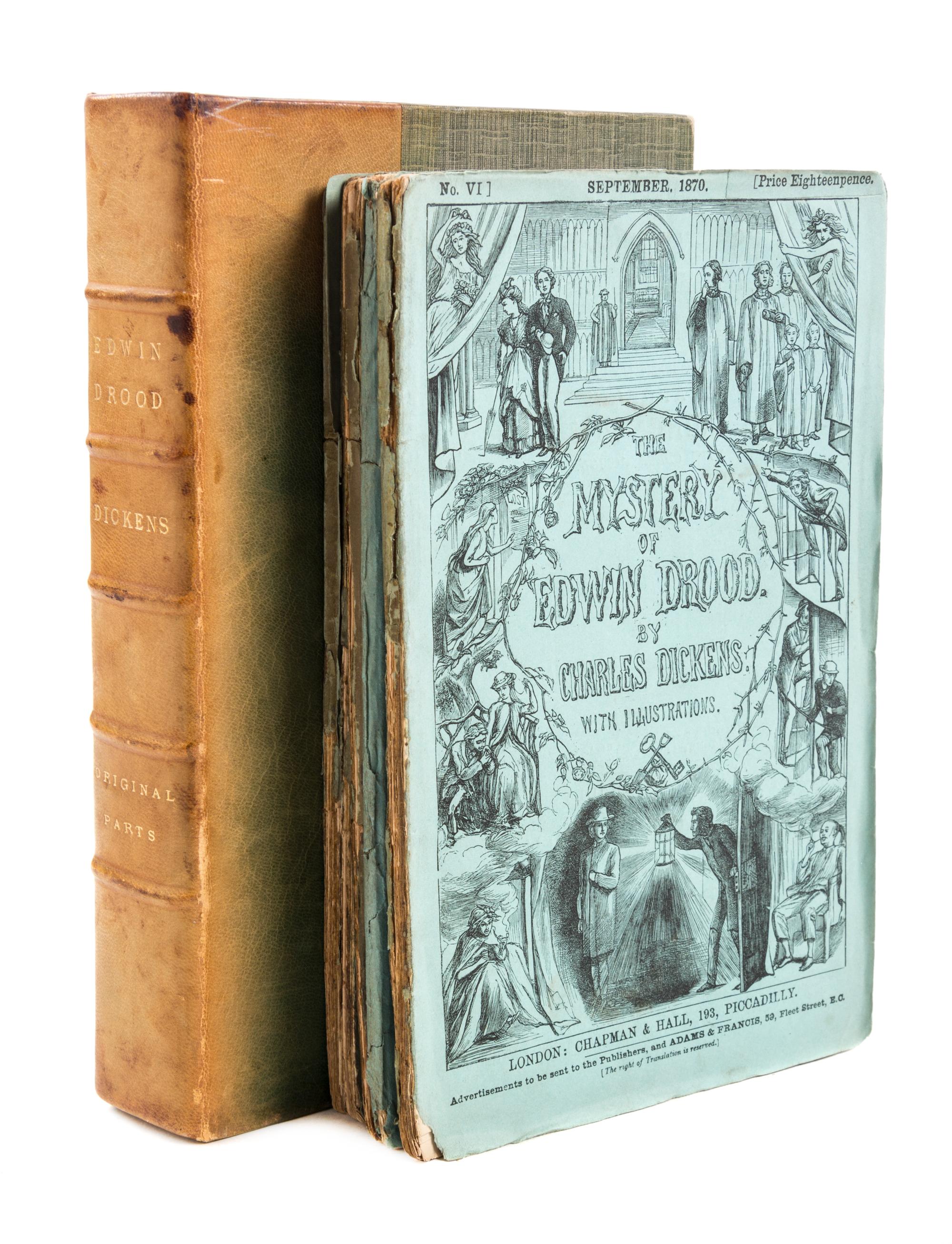 DICKENS, CHARLES. The Mystery of Edwin Drood. London, 1870. 5 (of 6) original parts.