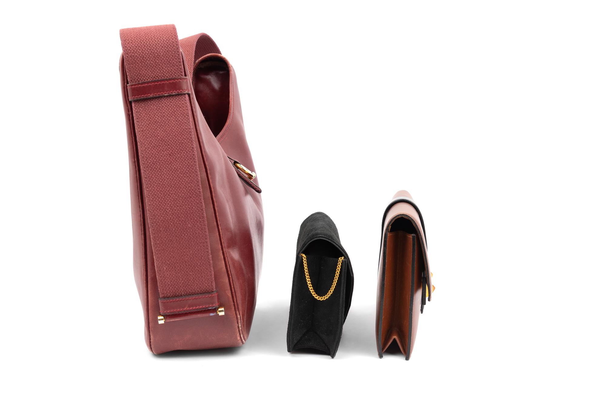 Four Hermès Items: Three Bags and One Pair of Gloves, 1970s