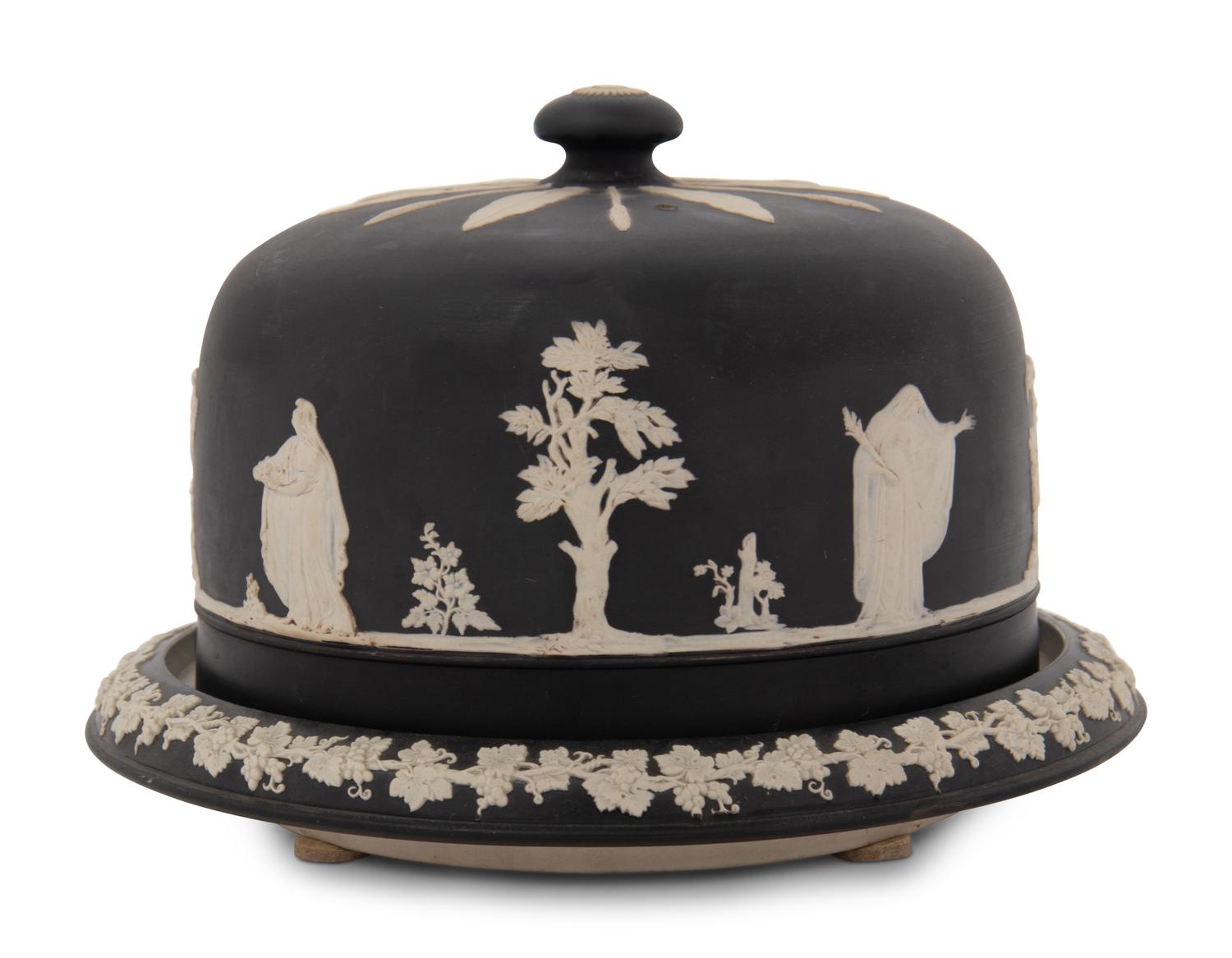 An English Jasperware Cheese Dome