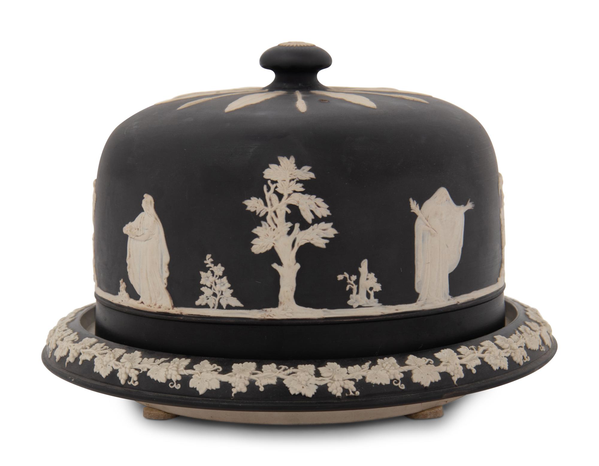 An English Jasperware Cheese Dome