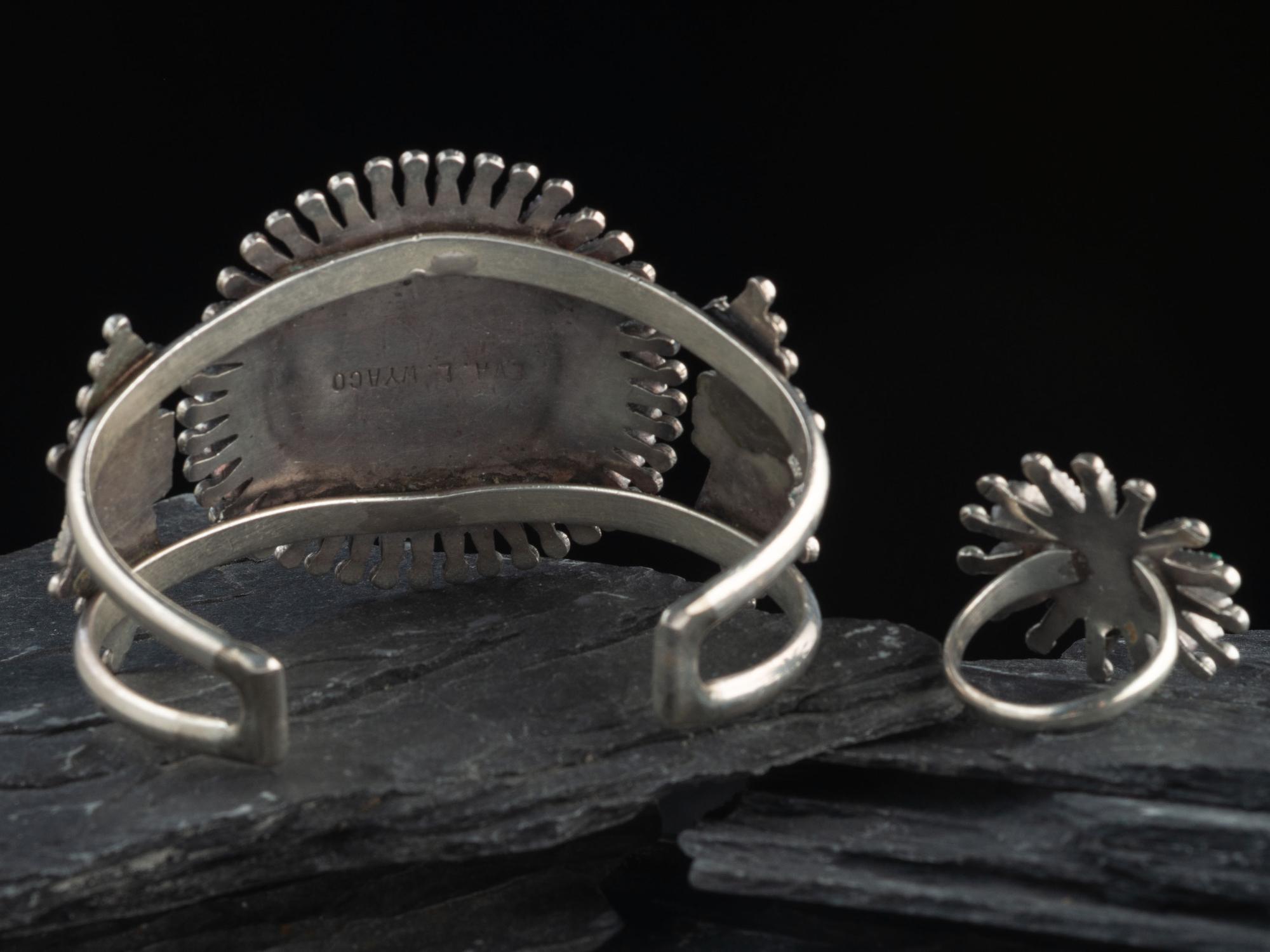 Zuni Silver and Turquoise Petit Point Jewelry