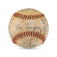 A 1955 Cleveland Indians Team Signed Autograph Baseball (Beckett Authentication Services)