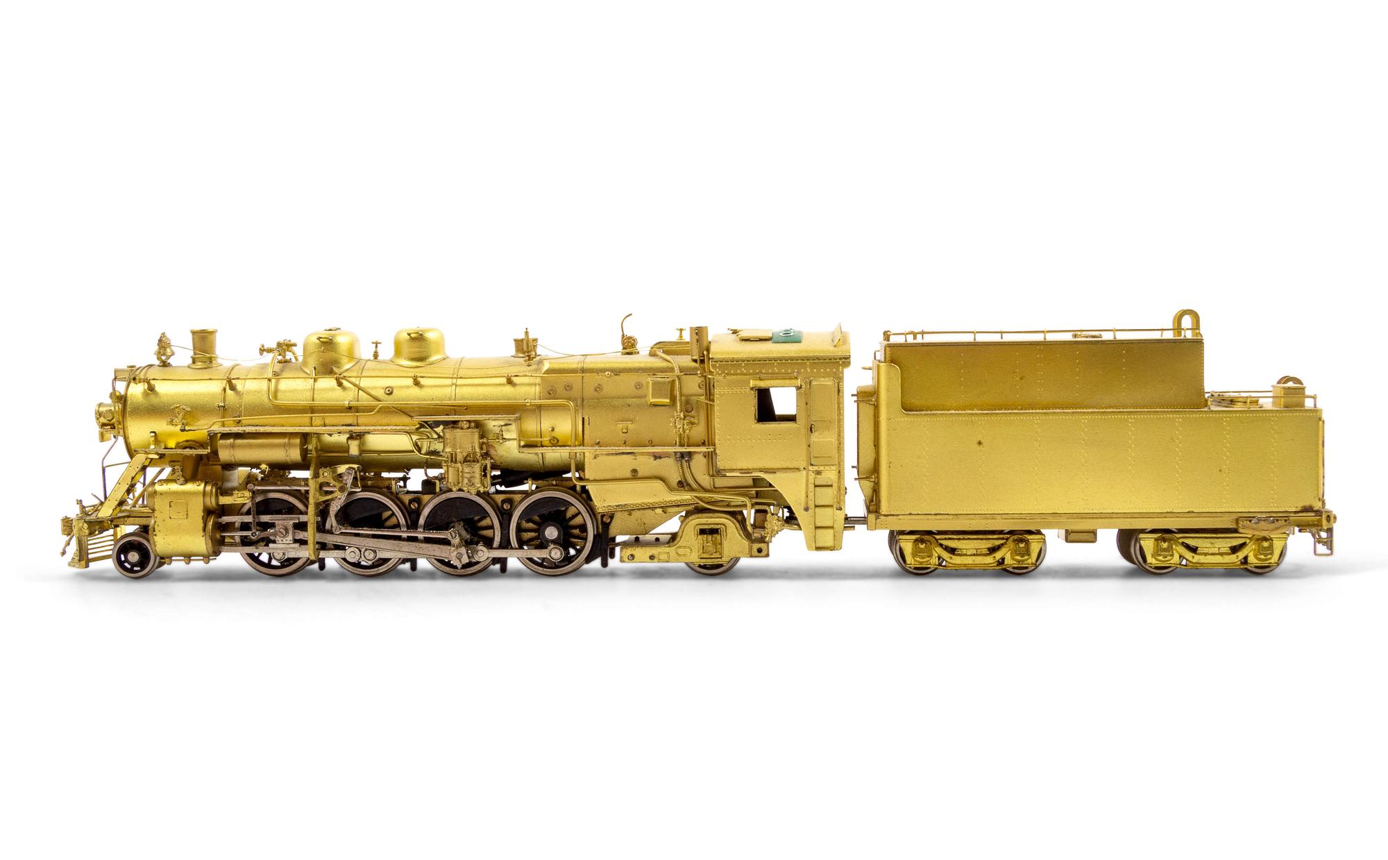 A Samhongsa Brass HO-Gauge 2-8-2 Locomotive and Tender