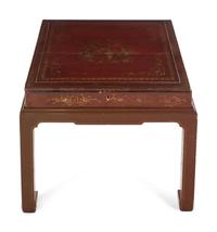 APPROVED FOR DONATION A Chinese Export Lacquer Box on a Later Stand