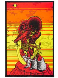 [BLACK POWER]. A group of 7 Black Power blacklight/Day-Glo posters including a velvet example.
