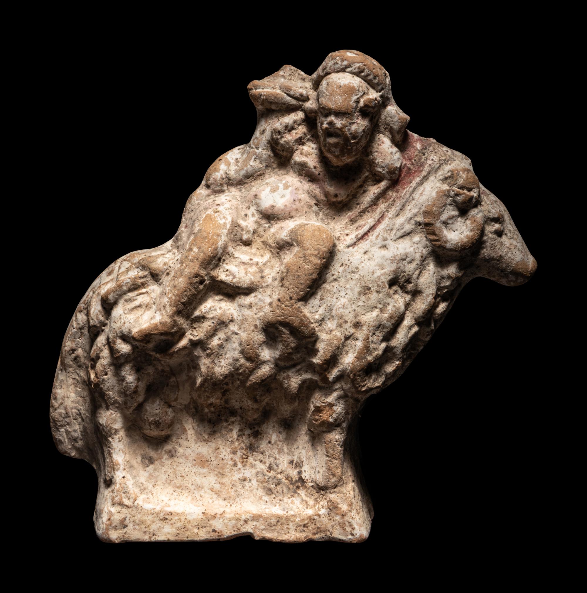 A Canosan Terracotta Silenos on a Ram