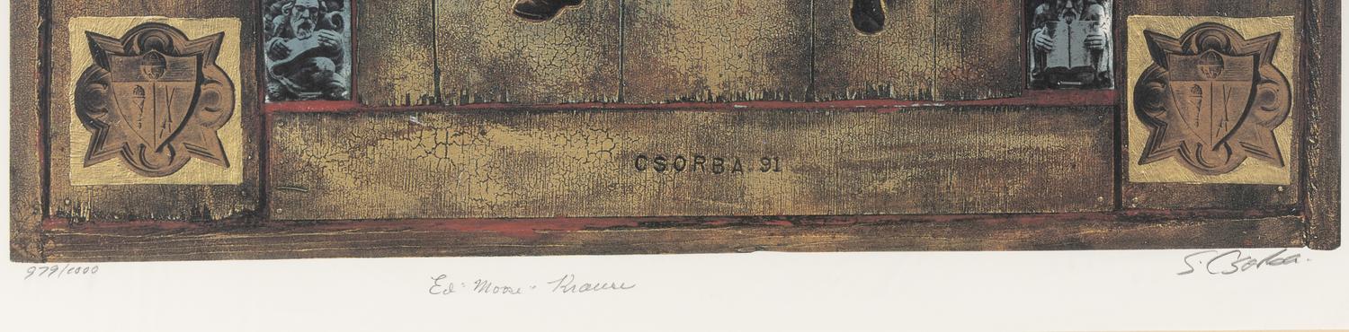 A Group of Notre Dame Artworks Including a Signed Heisman Trophy Lithograph