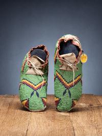Blackfeet Beaded Hide Moccasins
