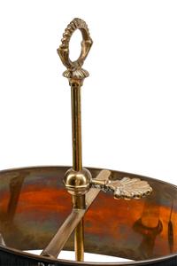 Two Brass and Tole Bouillotte Lamps