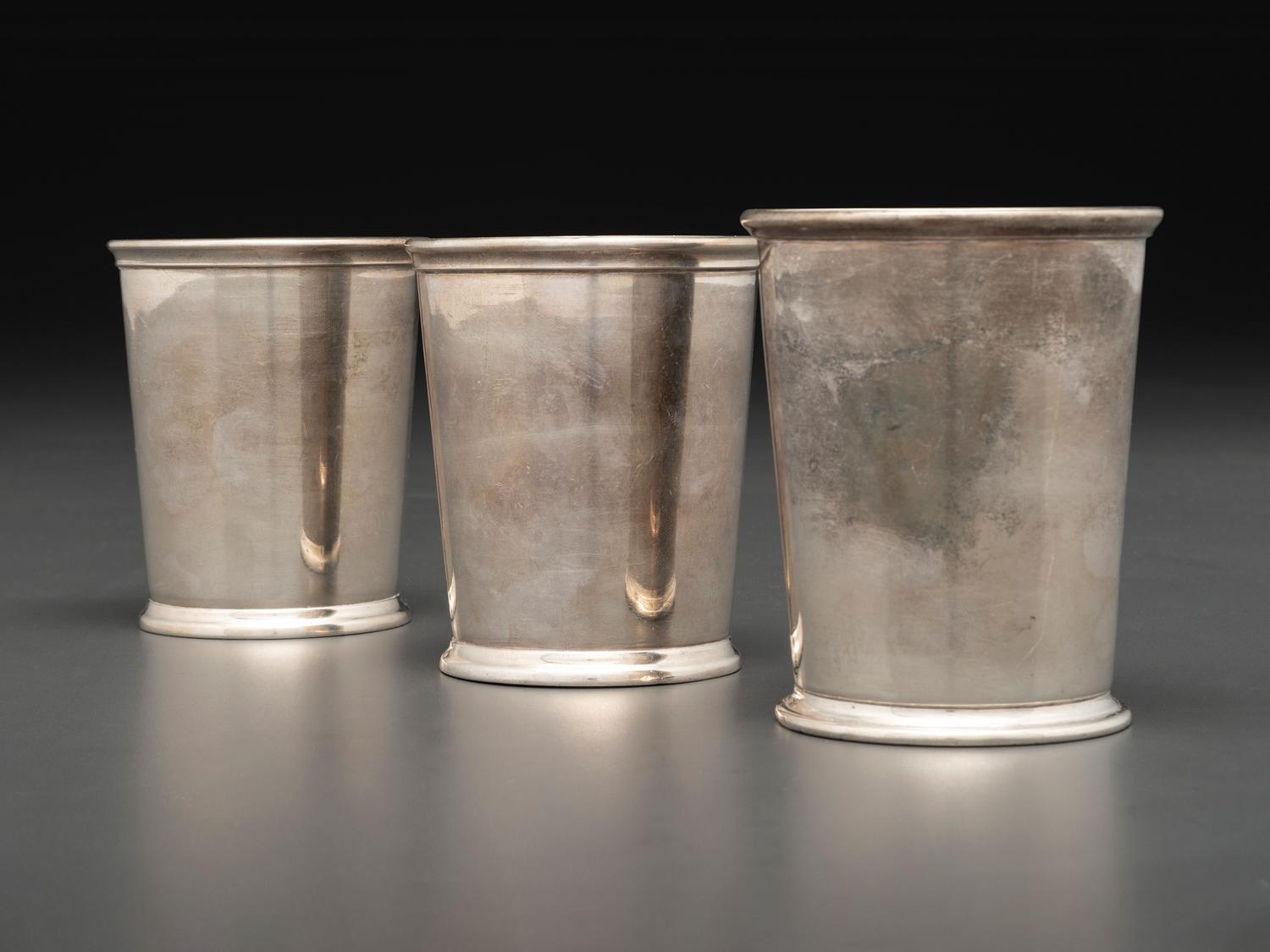 Three Silver Julep Cups
