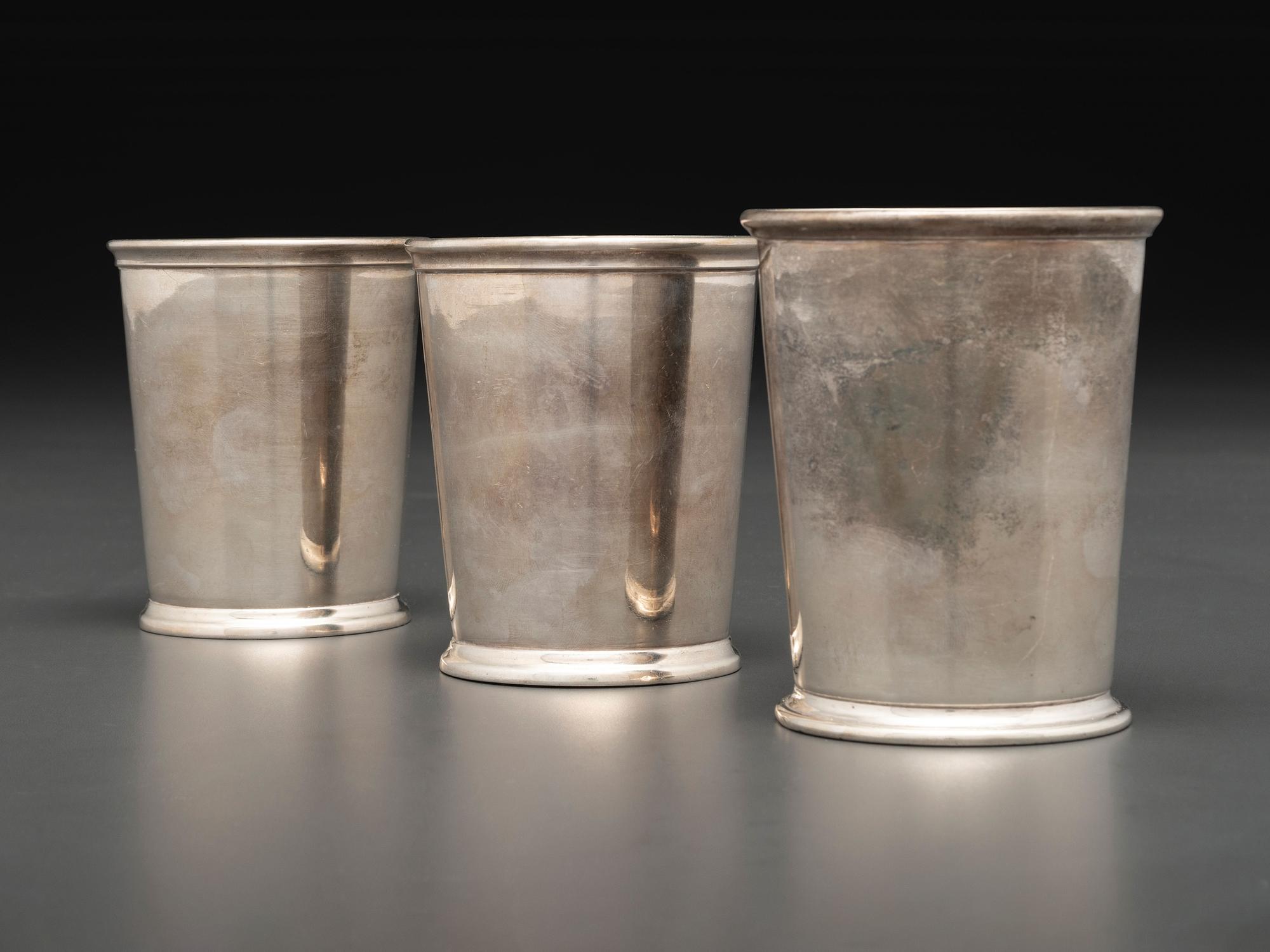 Three Silver Julep Cups