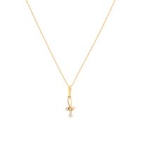 Two Yellow Gold and Diamond Necklaces