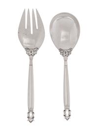 Two Georg Jensen Silver Serving Articles