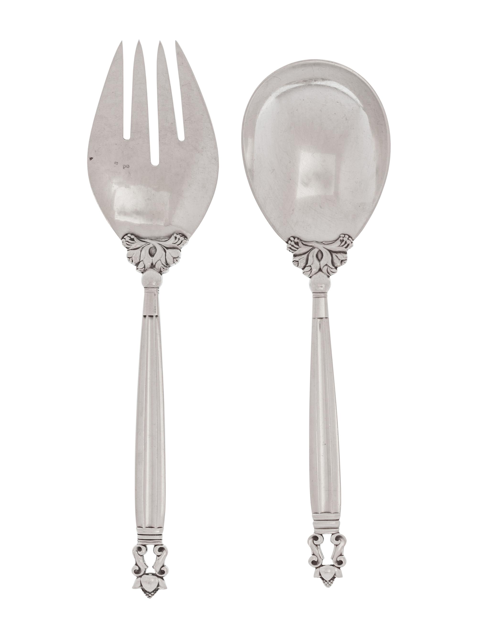 Two Georg Jensen Silver Serving Articles