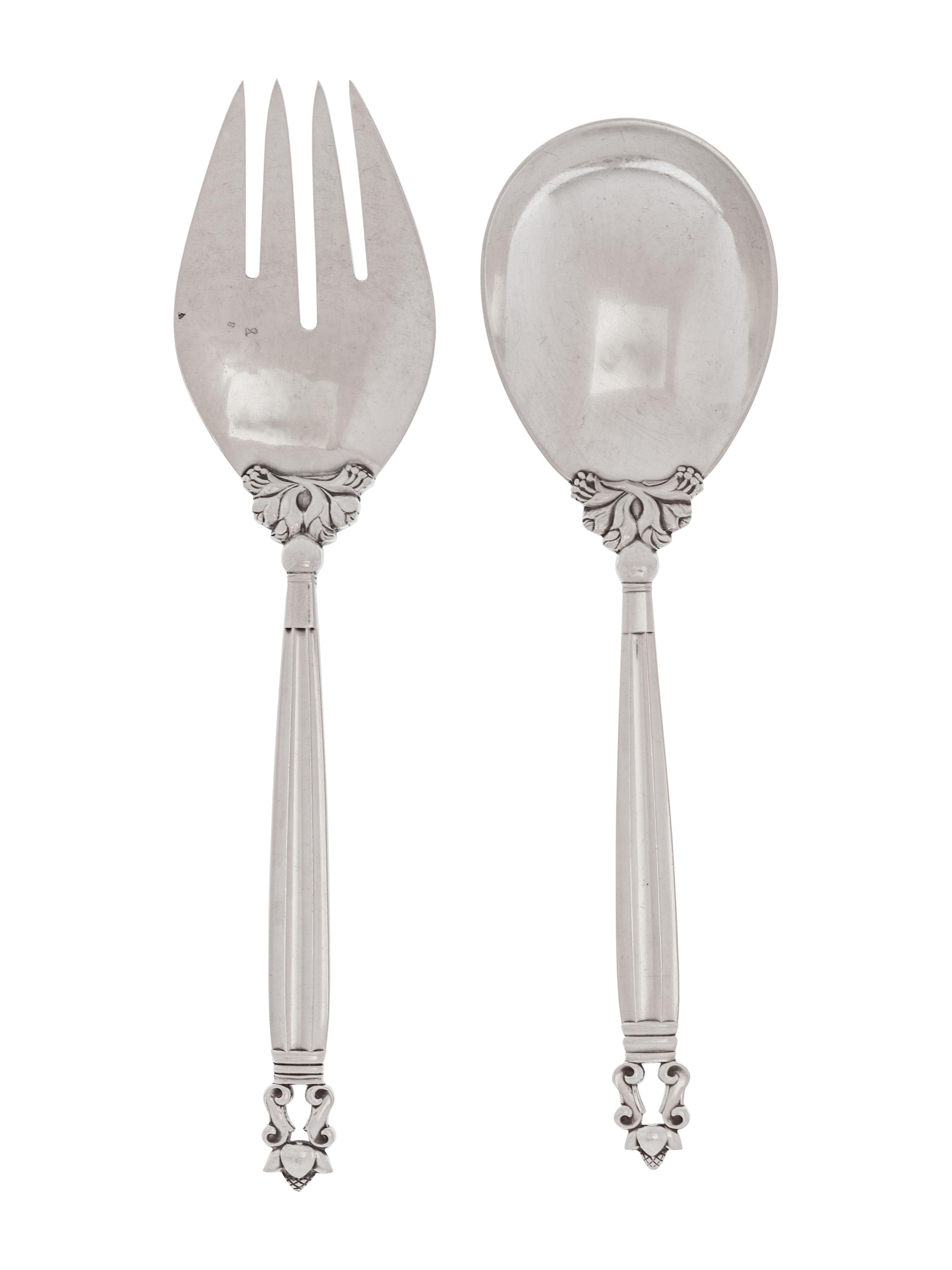 Two Georg Jensen Silver Serving Articles