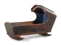 [CLEARED FOR DONATION] A Grain-Painted Rocking Cradle