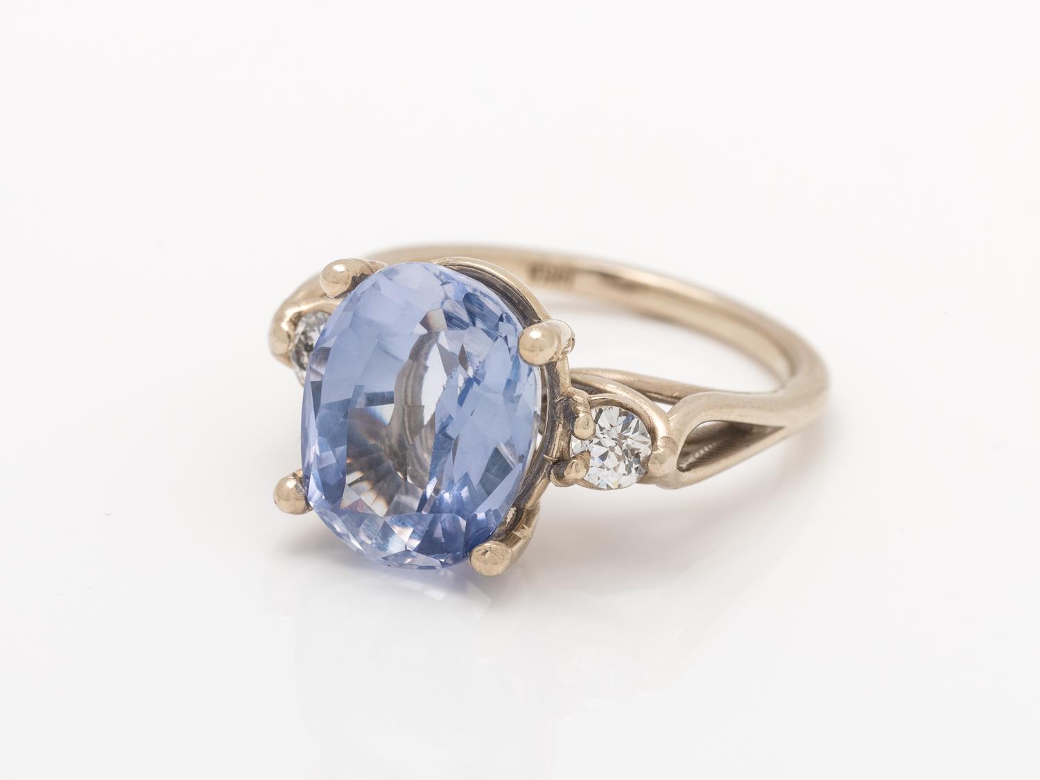 TANZANITE AND DIAMOND RING
