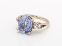 TANZANITE AND DIAMOND RING