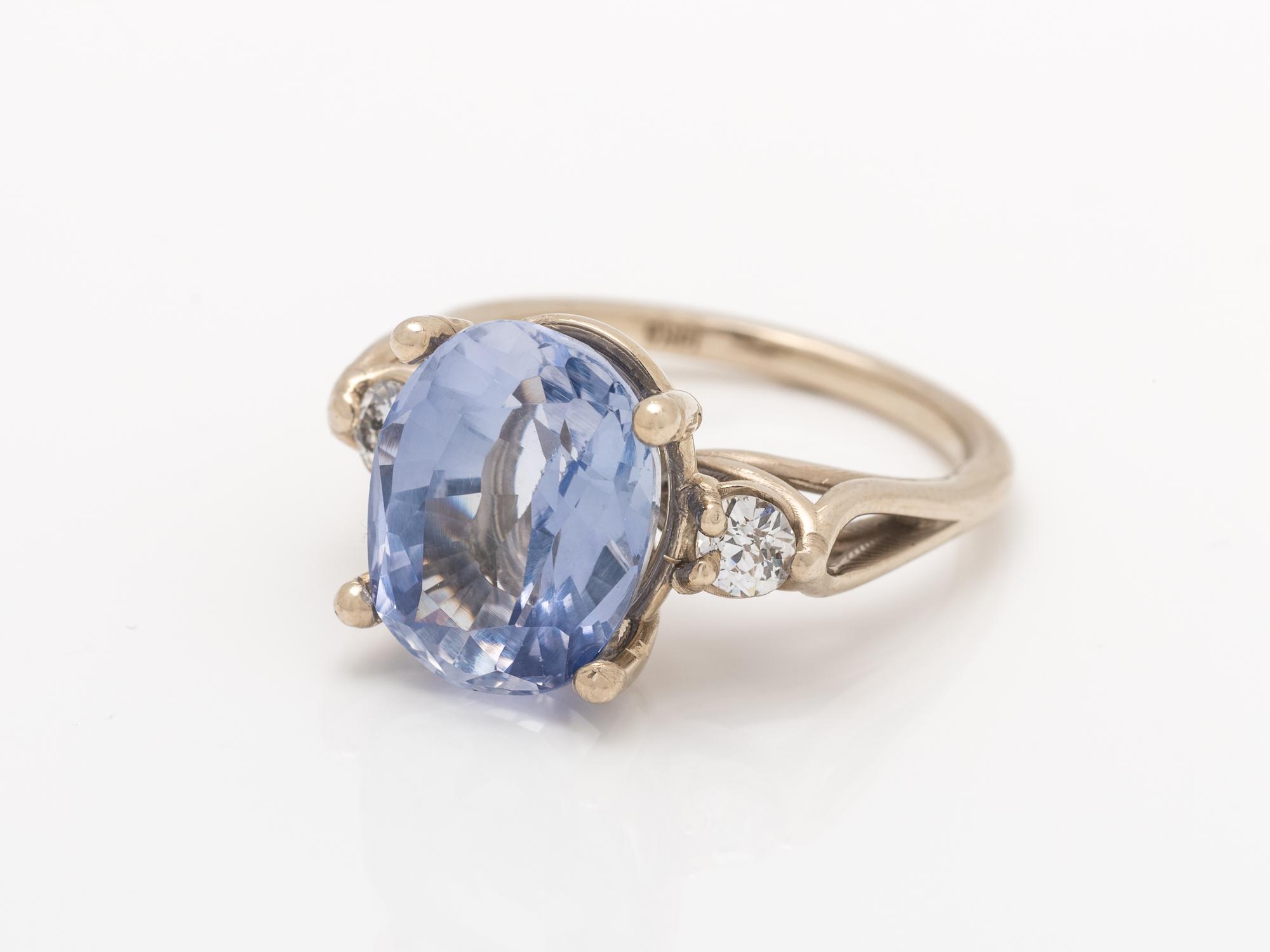 TANZANITE AND DIAMOND RING