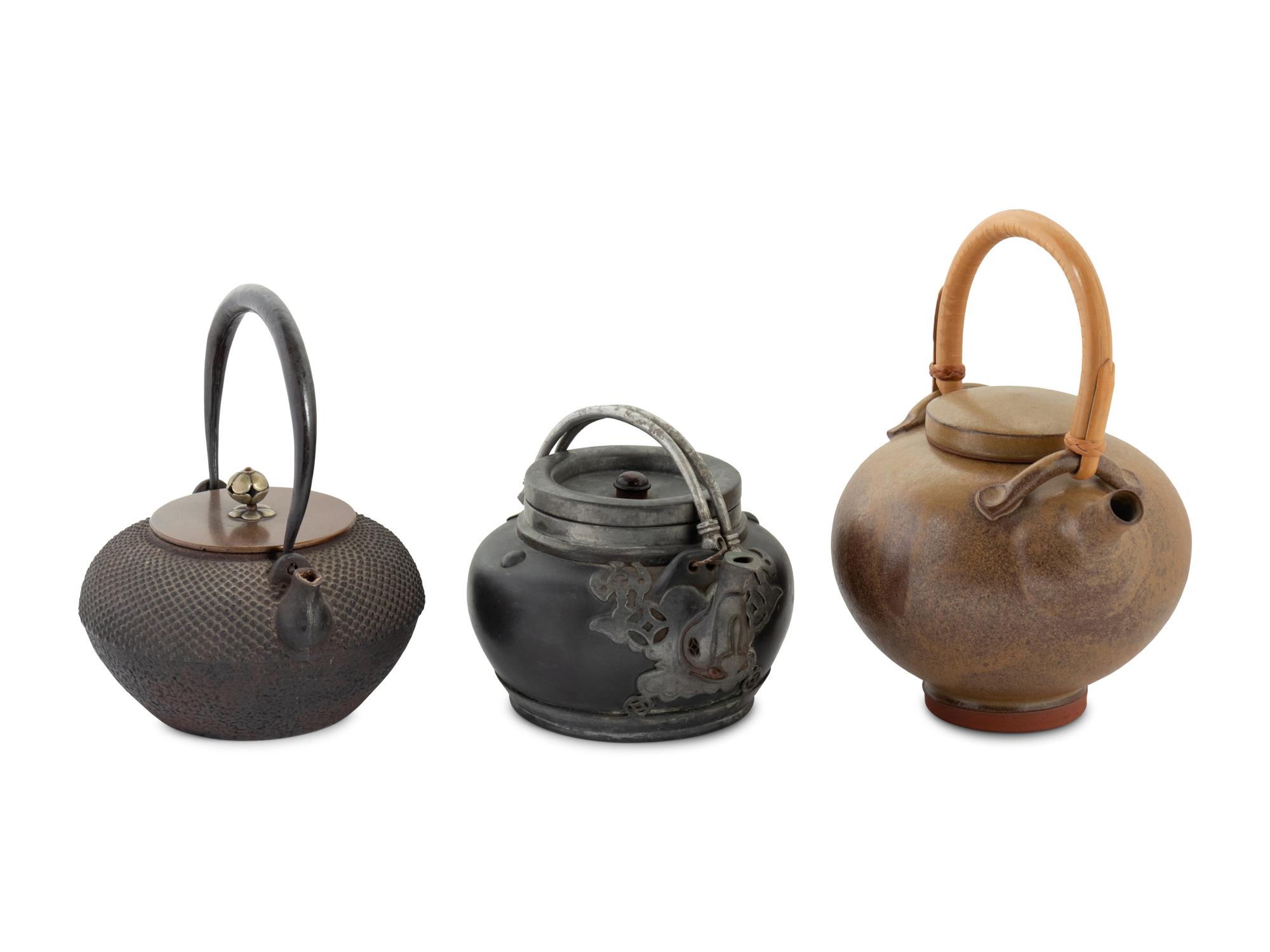 Three Asian Tea Pots
