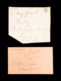 A Group of Boxing Champion Slapsy Maxie Rosenbloom and Bob Olin Signed Autographs,