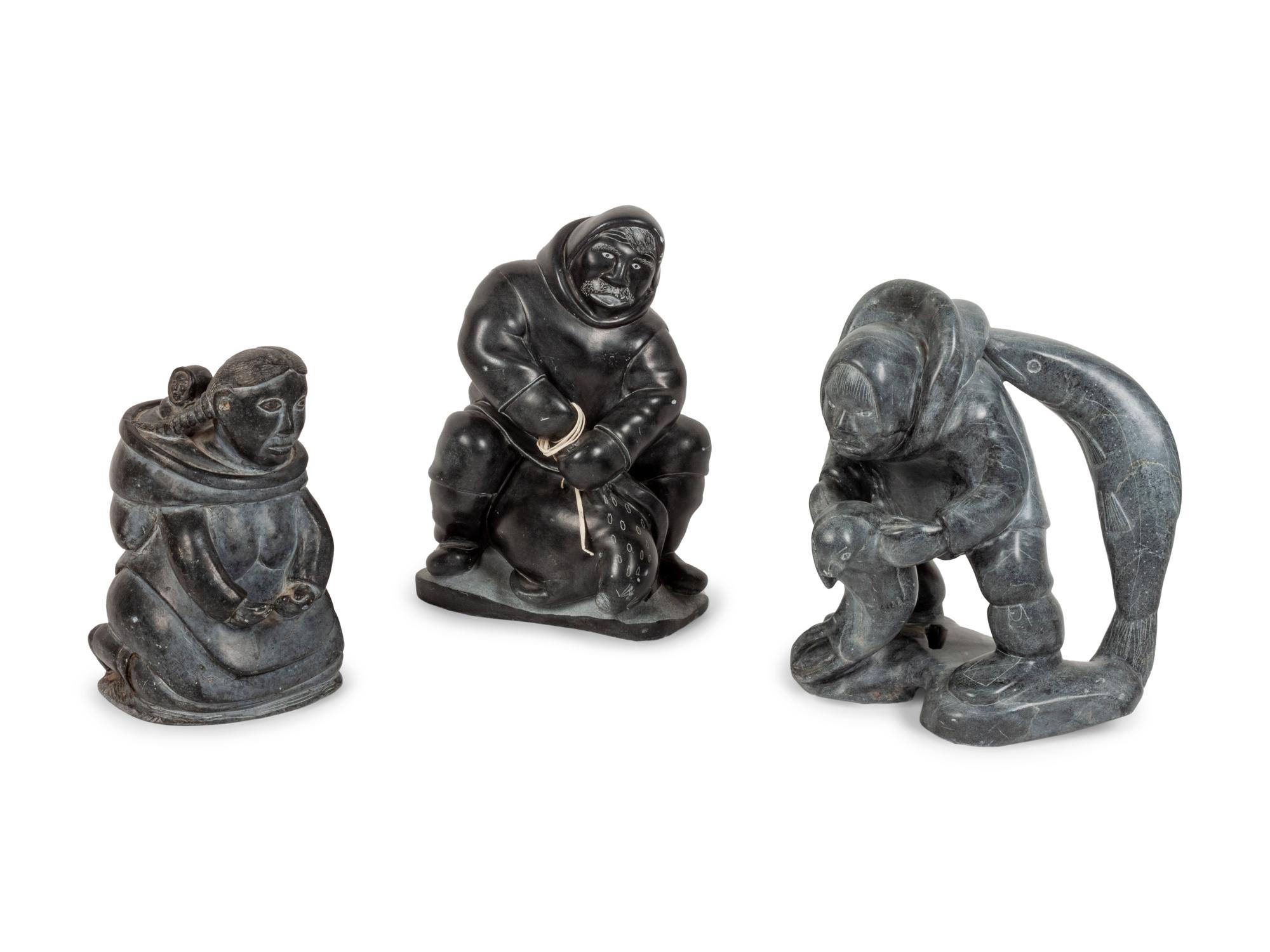 Four Inuit Soapstone Carvings