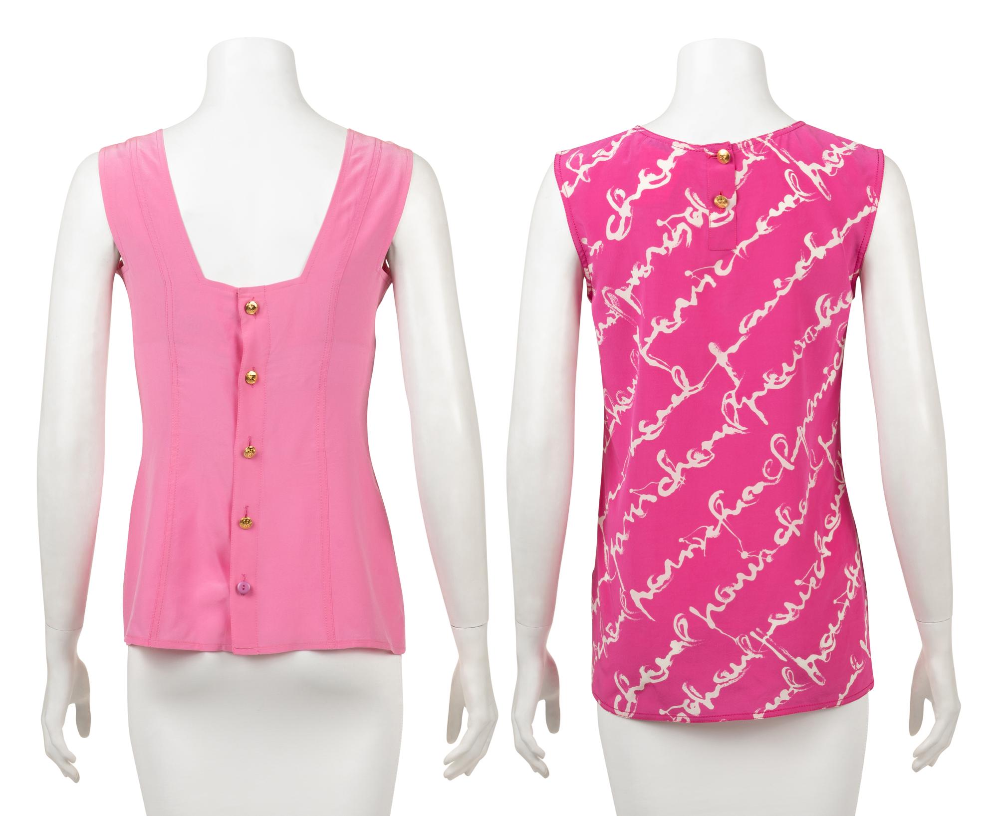 Two Chanel Silk Shell Tops, 1990s