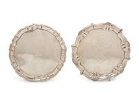 Two English Silver Waiters