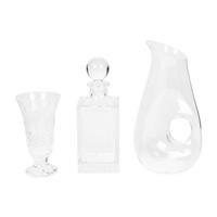 A Group of Clear Glass Table Articles