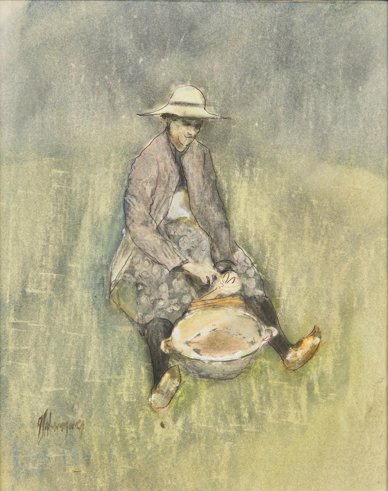 Asparagus Lady , Four Fishermen , and Napoleon on a Horse (a group of three works)