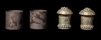 Two Pairs of Japanese Metal Scroll Ends