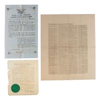[ILLINOIS]. A large group of documents SIGNED by Illinois governors of the early 19th century, comprising:
