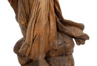 A Continental Carved Pine Figure of Female Saint