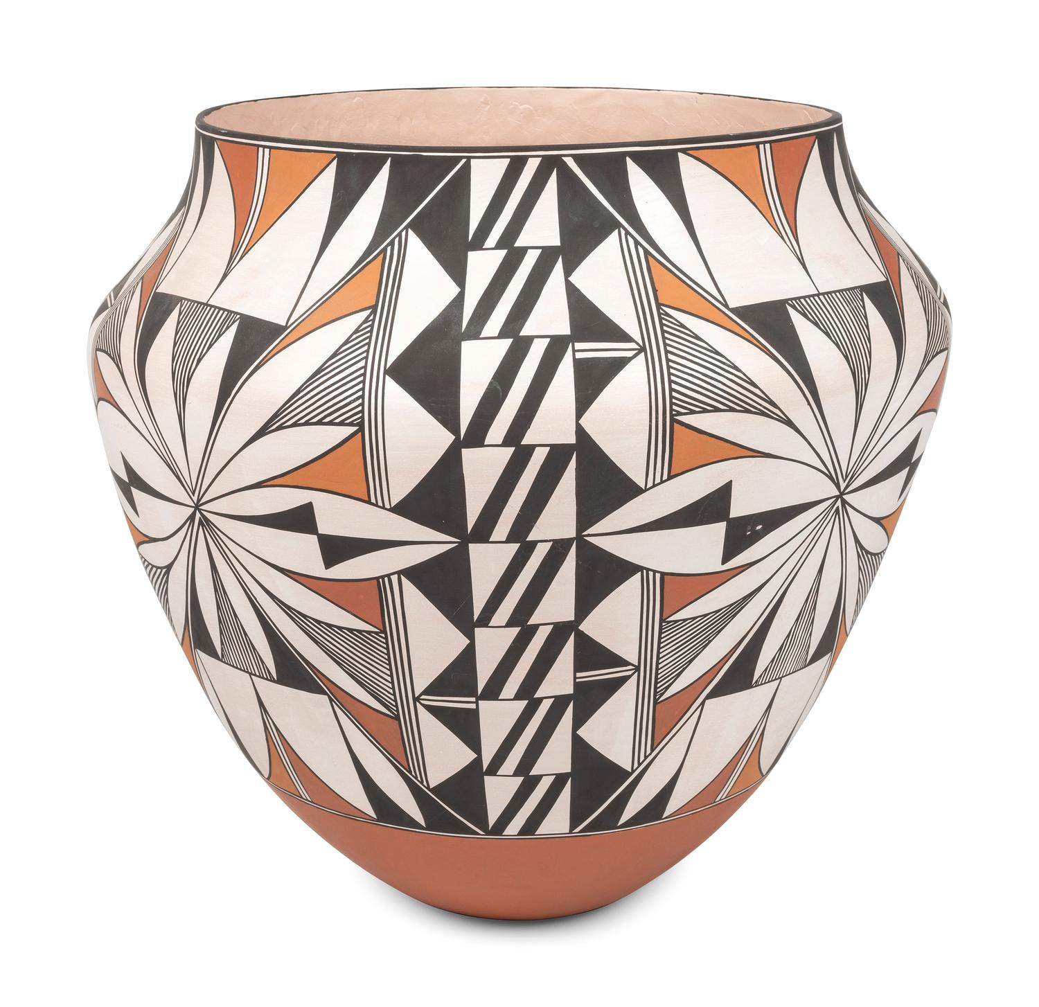 Large Polychrome Pottery Olla