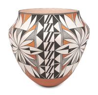Large Polychrome Pottery Olla